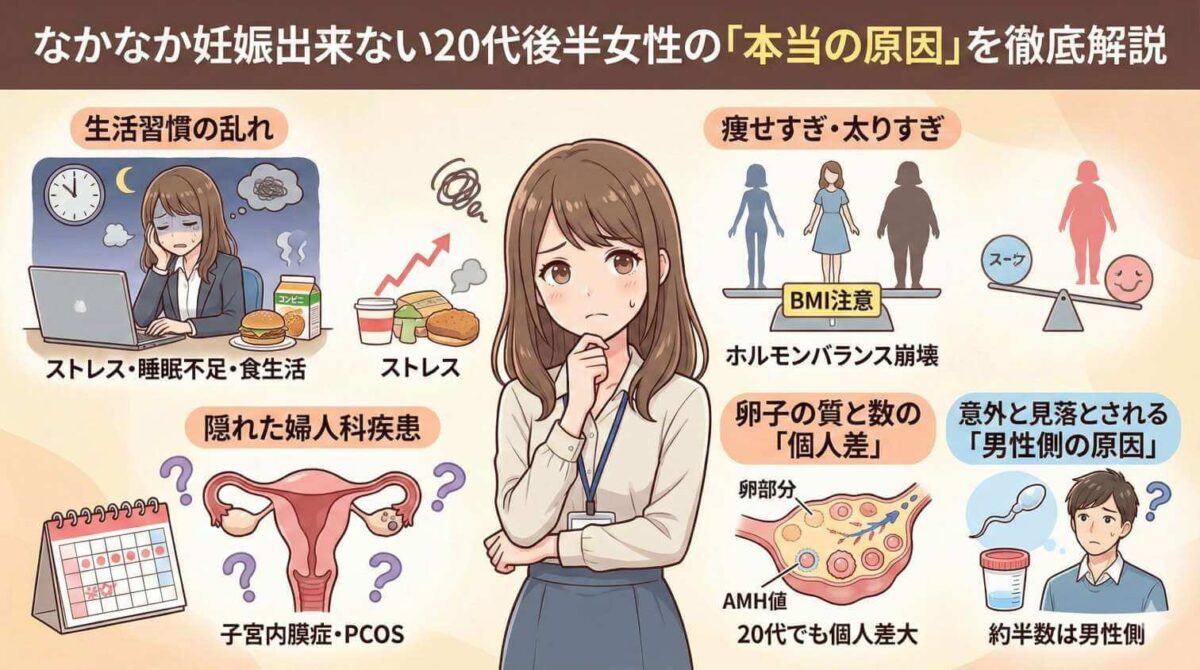 なかなか妊娠出来ない20代後半女性の「本当の原因」を徹底解説