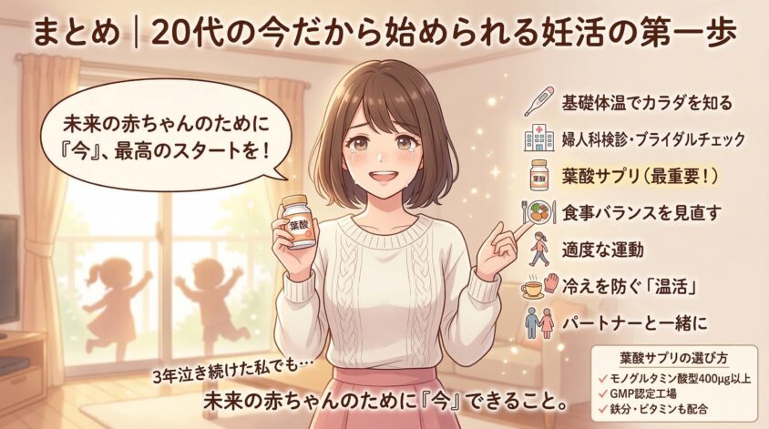 20代の今だから始められる妊活の第一歩