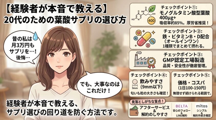 【経験者が本音で教える】20代のための葉酸サプリの選び方