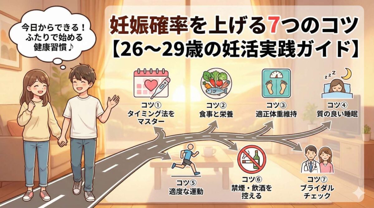 妊娠確率を上げる7つのコツ【26〜29歳の妊活実践ガイド】