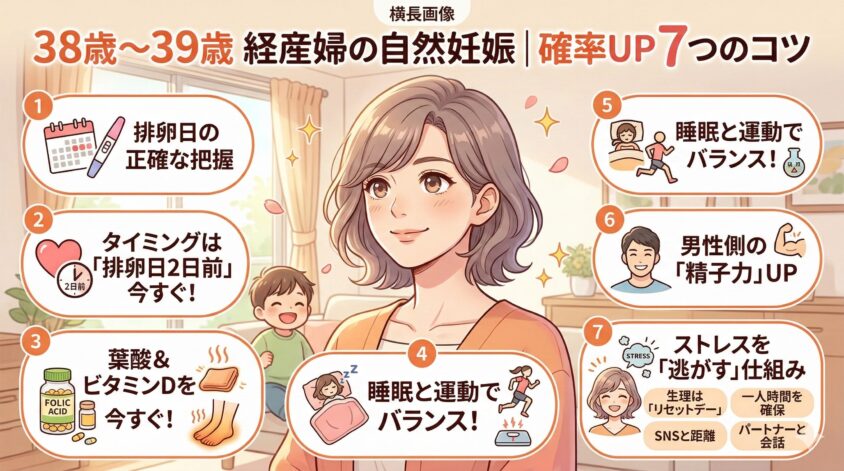 38歳～39歳の経産婦が自然妊娠の確率を上げる7つのコツ