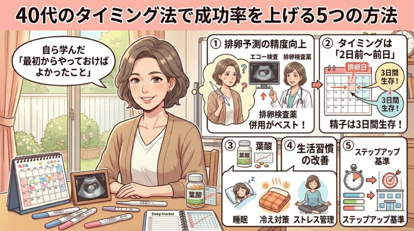 40代のタイミング法で成功率を上げる5つの方法