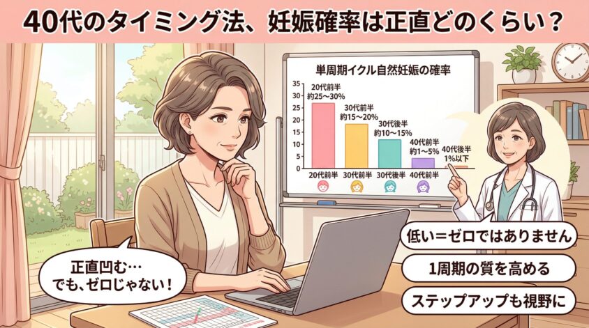 40代のタイミング法、妊娠確率は正直どのくらい？