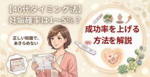 40代タイミング法の妊娠確率は1〜5%？成功率を上げる方法を解説