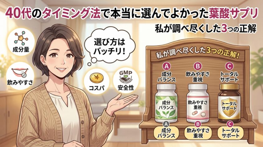 40代のタイミング法で本当に選んでよかった葉酸サプリ