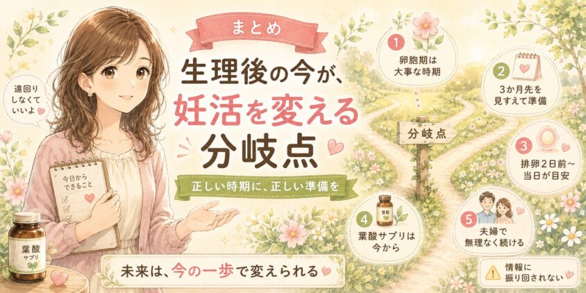 まとめ:生理後の今が、妊活を変える分岐点
