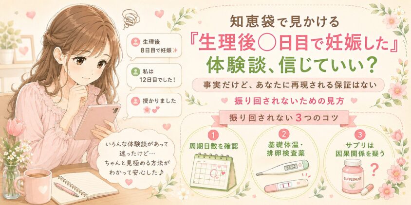 知恵袋で見かける「生理後◯日目で妊娠した」体験談、信じていい?