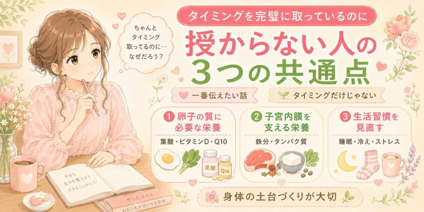 タイミングを完璧に取っているのに授からない人の「3つの共通点」