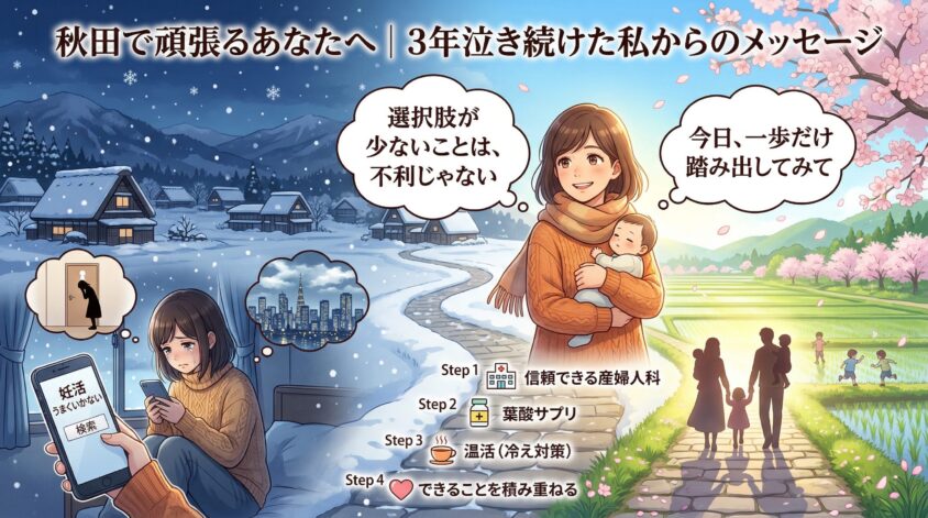 秋田で頑張るあなたへ｜3年泣き続けた私からのメッセージ