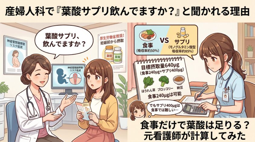 産婦人科で「葉酸サプリ飲んでますか？」と聞かれる理由