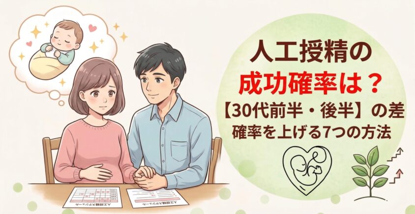 人工授精の成功確率は?【30代前半・後半】の差と上げる7つの方法