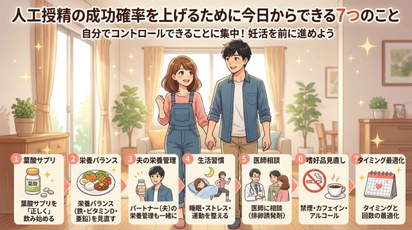 人工授精の成功確率を上げるために今日からできる7つのこと