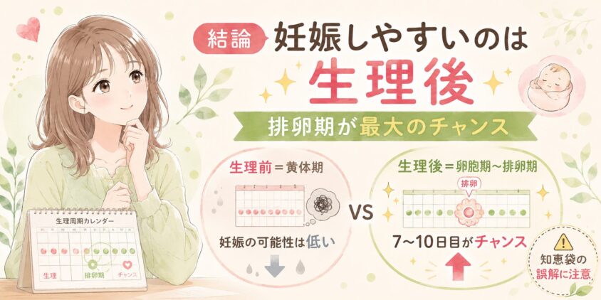 結論：妊娠しやすいのは「生理後」――でも、その理由を知らないと意味がない