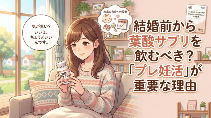 結婚前から葉酸サプリを飲むべき？「プレ妊活」が重要な理由