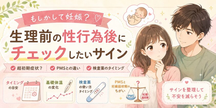 「もしかして妊娠？」生理前の性行為後にチェックしたいサイン