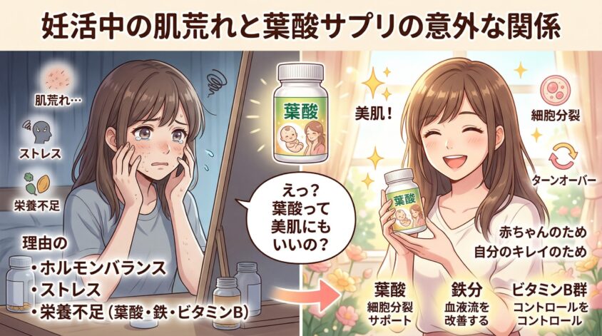 妊活中の肌荒れと葉酸サプリの意外な関係