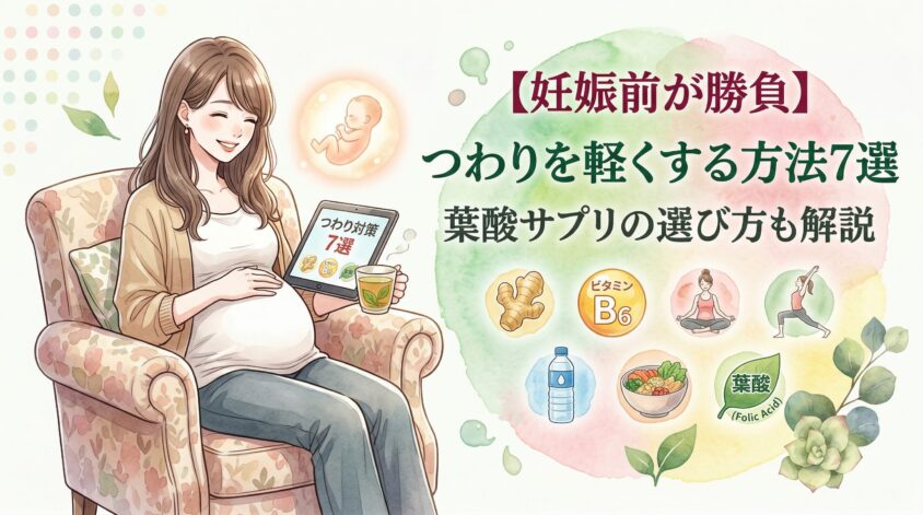 【妊娠前が勝負】つわりを軽くする方法7選｜葉酸サプリの選び方も解説