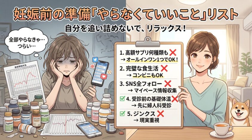 妊娠前の準備で「やらなくていいこと」リスト