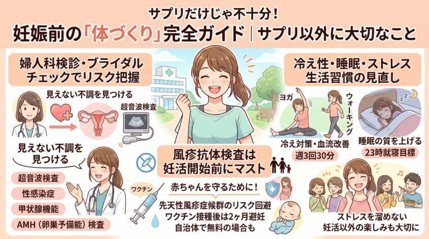 妊娠前の「体づくり」完全ガイド|サプリ以外にやるべきこと