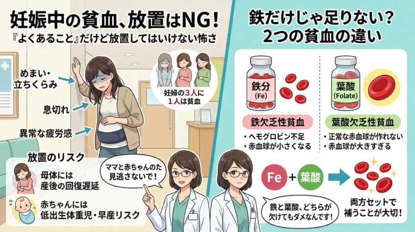 妊娠中の貧血はなぜ怖い？放置するとどうなるのか