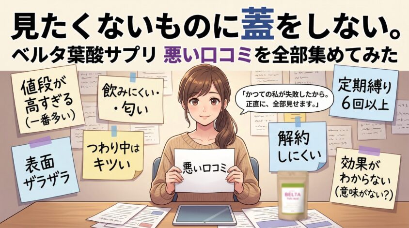 ベルタ葉酸サプリの悪い口コミを全部集めてみた