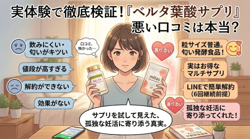 ベルタ葉酸サプリの悪い口コミを私の実体験で検証してみた