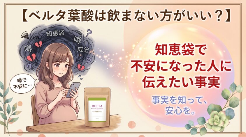 ベルタ葉酸は飲まない方がいい？知恵袋で不安になった人に伝えたい事実