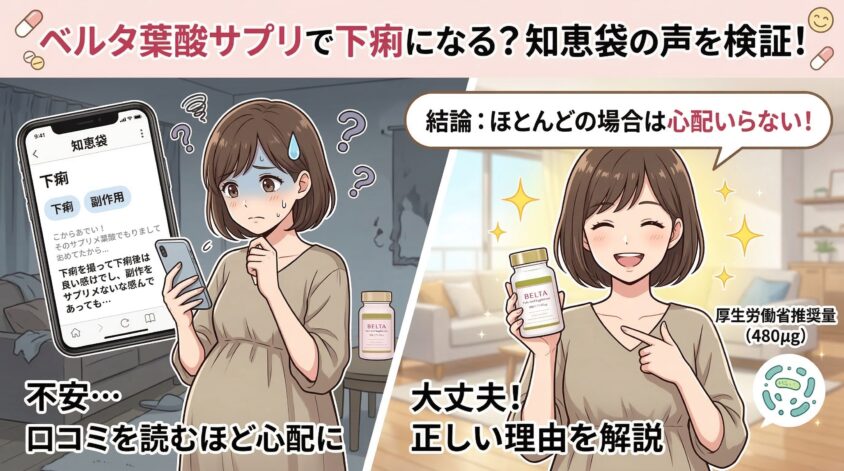 ベルタ葉酸サプリで下痢になるって本当？知恵袋の声を検証してみた