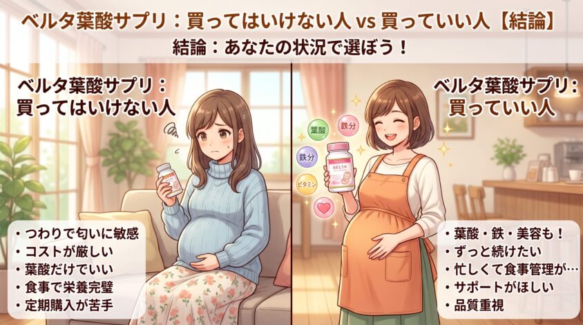 結論：ベルタ葉酸サプリを「買ってはいけない人」と「買っていい人」はこれ