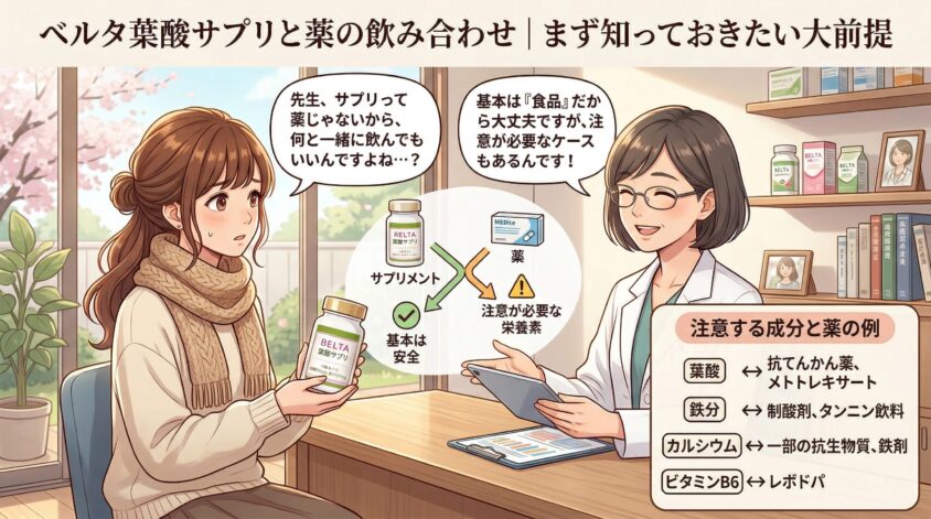 ベルタ葉酸サプリと薬の飲み合わせ｜まず知っておきたい大前提