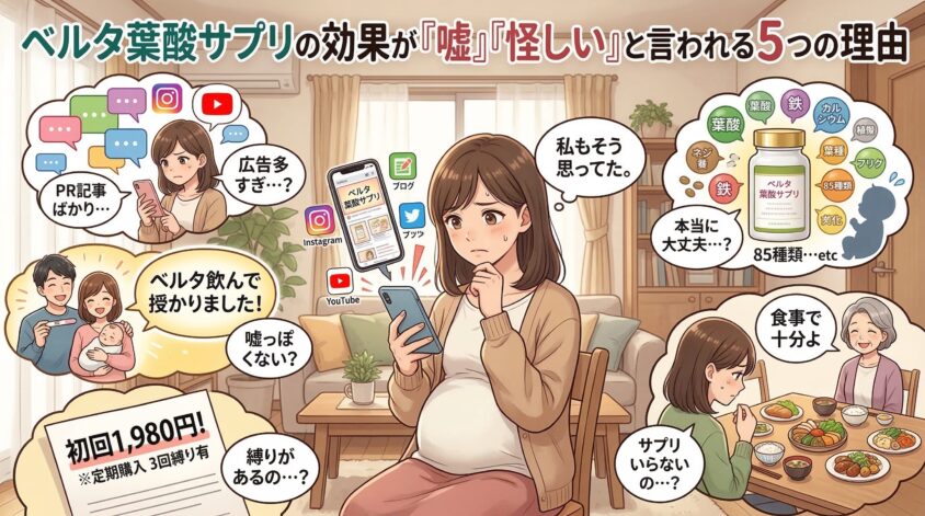 ベルタ葉酸サプリの効果が「嘘」「怪しい」と言われる5つの理由