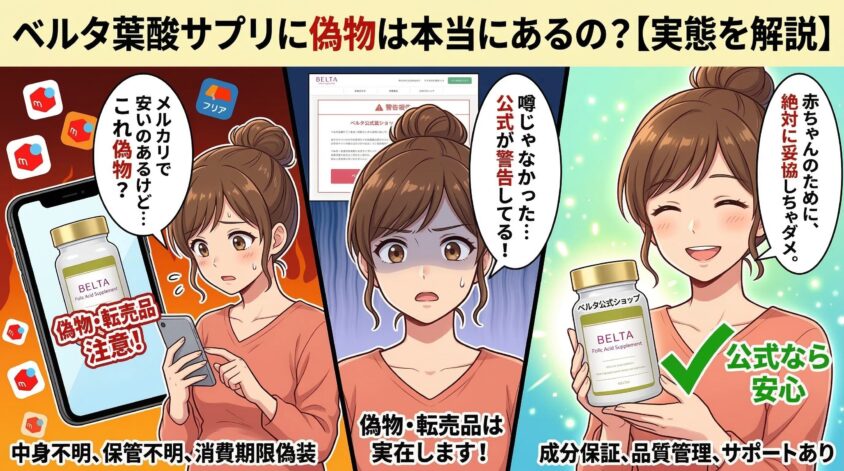 ベルタ葉酸サプリに偽物は本当にあるの？【実態を解説】