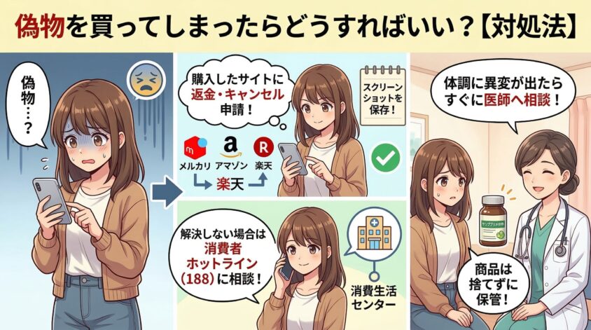 ベルタ葉酸サプリの偽物を買ってしまったらどうすればいい？【対処法】