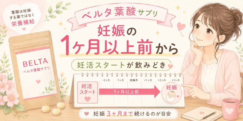 結論｜ベルタ葉酸サプリは「妊娠の1ヶ月以上前」から飲むのが正解