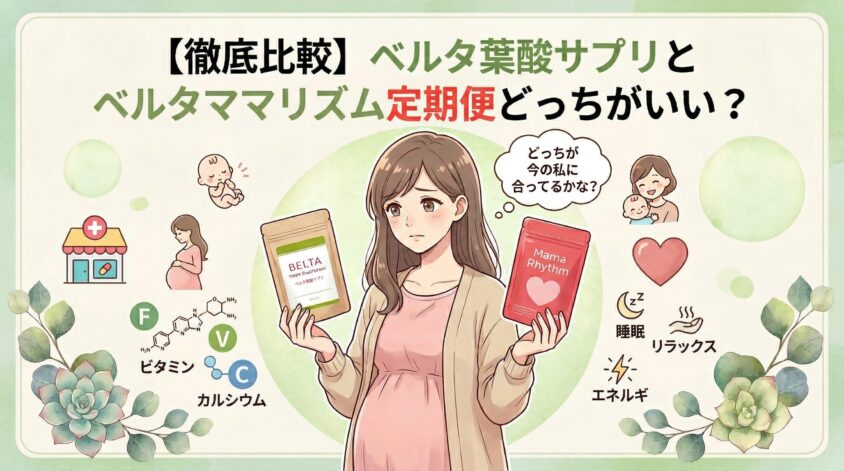ベルタ葉酸サプリとベルタママリズム定期便どっちがいい？違いを徹底比較