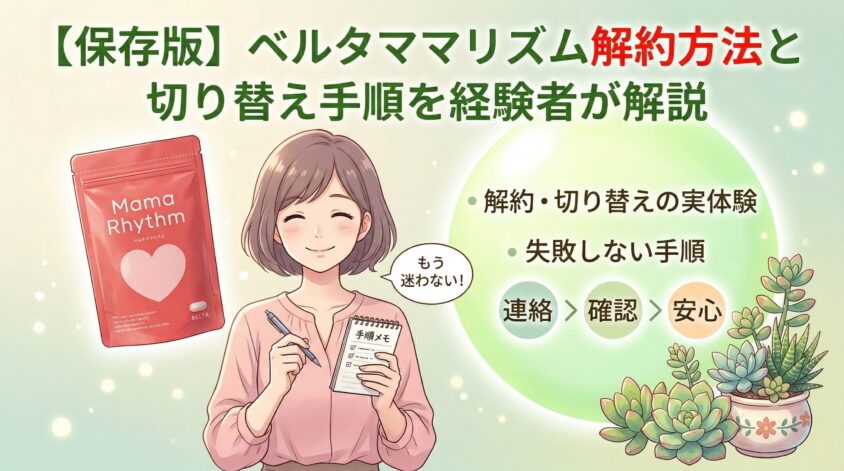 【保存版】ベルタママリズム解約方法と切り替え手順を経験者が解説