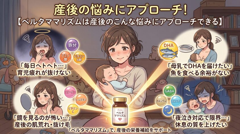 ベルタママリズムは産後のこんな悩みにアプローチできる