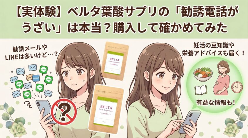 ベルタ葉酸サプリの「勧誘電話がうざい」は本当？購入して確かめてみた