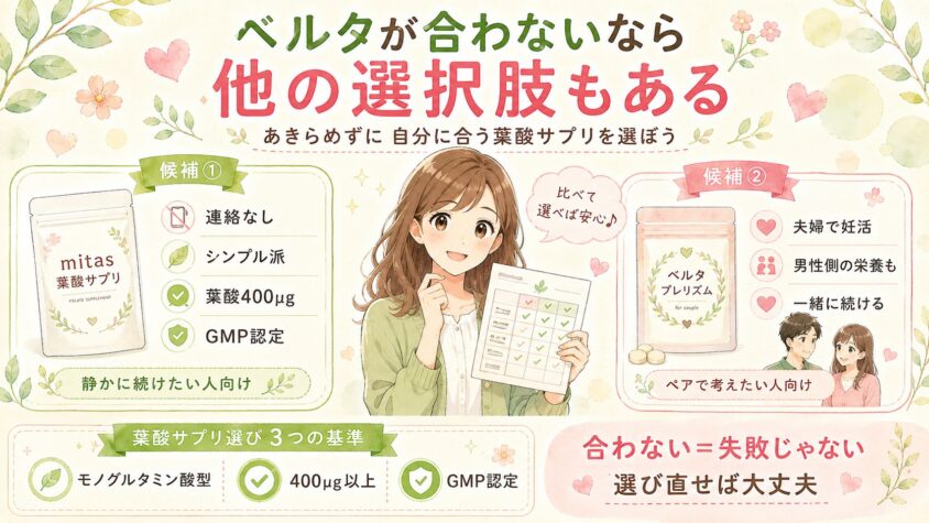 ベルタが合わないと感じたら検討したい他の選択肢