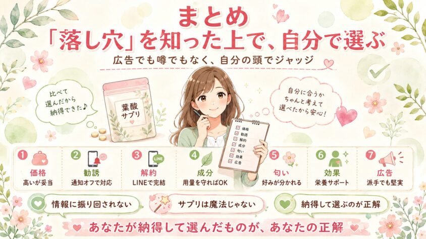 まとめ:「落し穴」を知った上で、自分で選ぶ