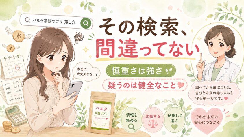 「ベルタ葉酸サプリ 落し穴」と検索してしまうあなたへ