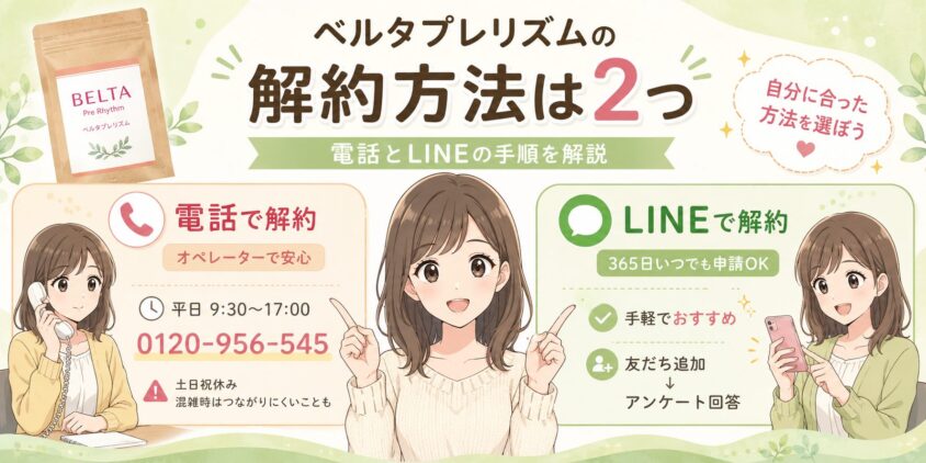 ベルタプレリズムの解約方法は2つ!電話とLINEの手順を解説