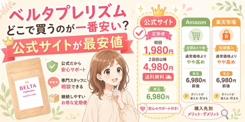 【徹底比較】ベルタプレリズムはどこで買うのが一番安い？