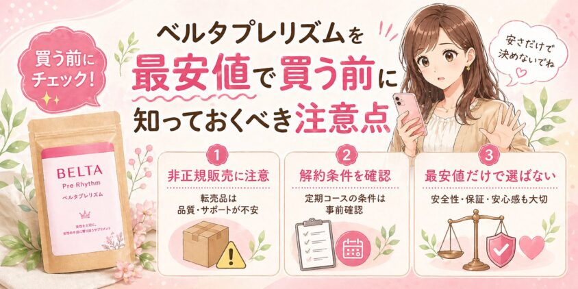 ベルタプレリズムを最安値で買う前に知っておくべき注意点