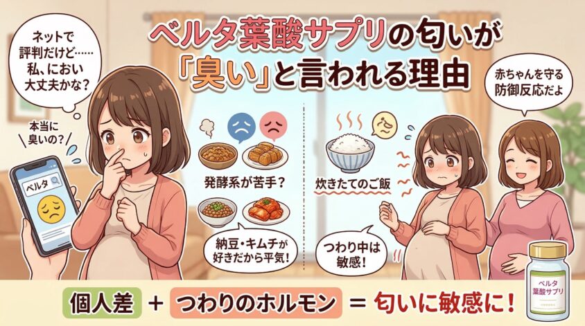 ベルタ葉酸サプリの匂いが「臭い」と言われる理由