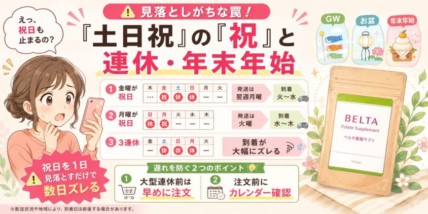 見落としがちな罠：「土日祝」の"祝"と、連休・年末年始