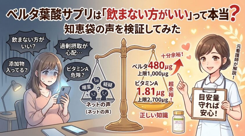 ベルタ葉酸サプリは「飲まない方がいい」って本当？知恵袋の声を検証してみた