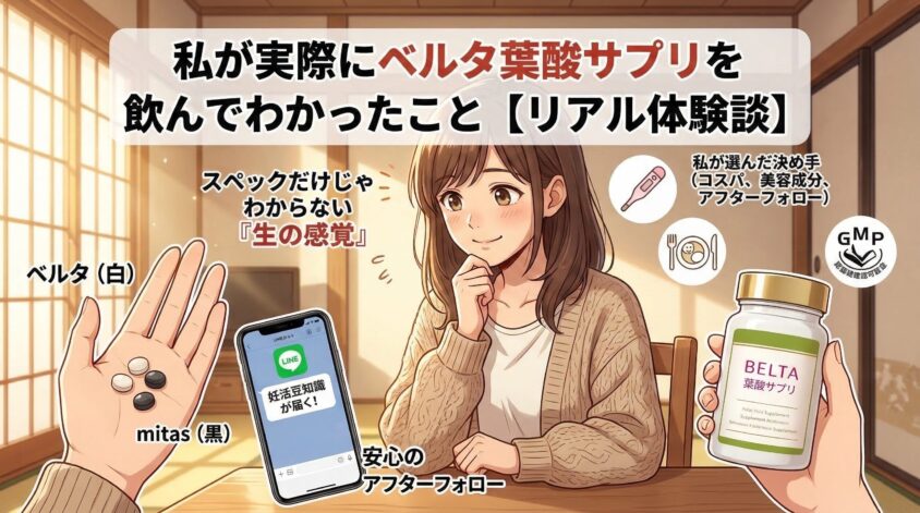私が実際にベルタ葉酸サプリを飲んでわかったこと【リアル体験談】
