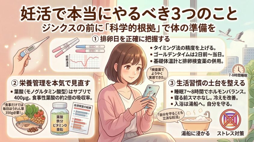 「ジンクスの前にこっちが大事」妊活で本当にやるべき3つのこと