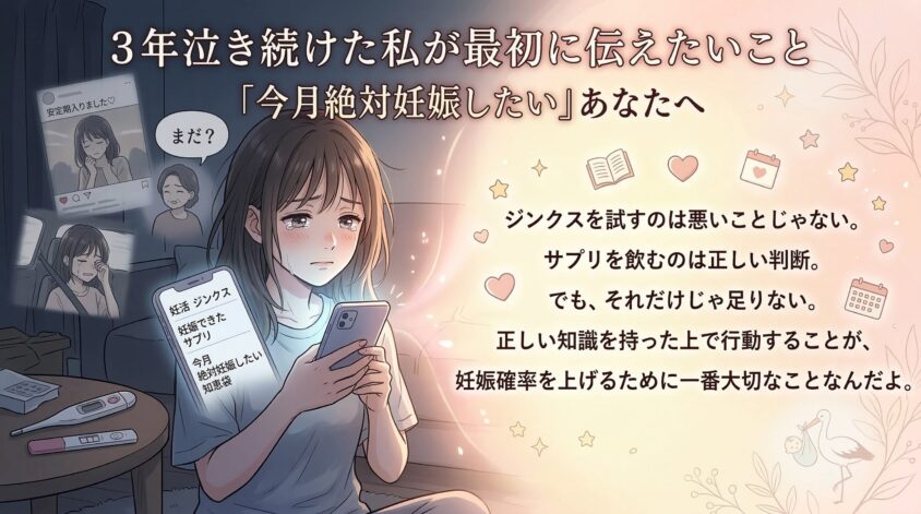 「今月絶対妊娠したい」あなたへ｜3年泣き続けた私が最初に伝えたいこと